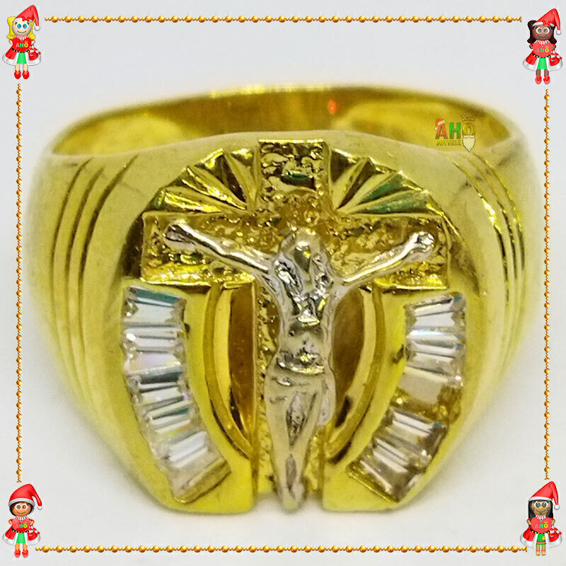 Anillo Cristo Oro Chocoano Oro18k