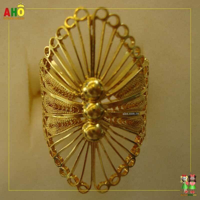 Anillo Filigrana Arte Chocoano Oro18k