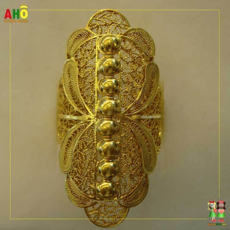 Anillo Filigrana Arte Chocoano Oro18k