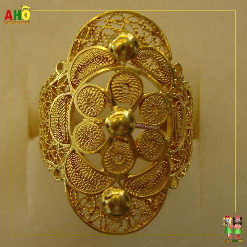 Anillo Filigrana Arte Chocoano Oro18k
