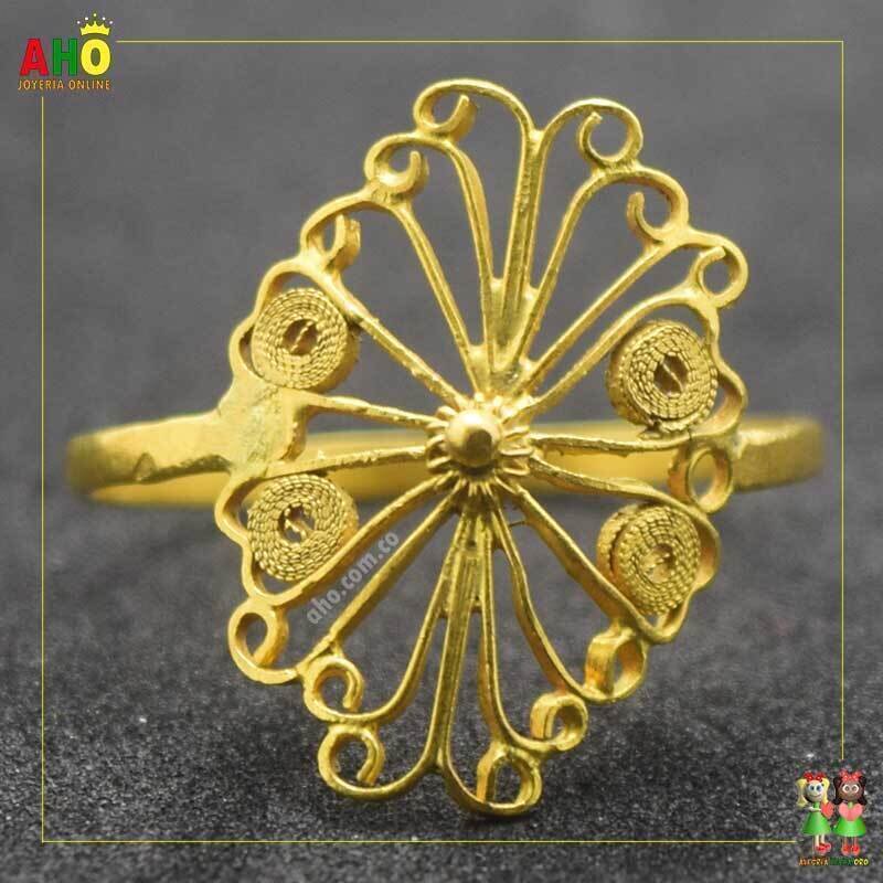 Anillo Filigrana Arte Chocoano Oro18k