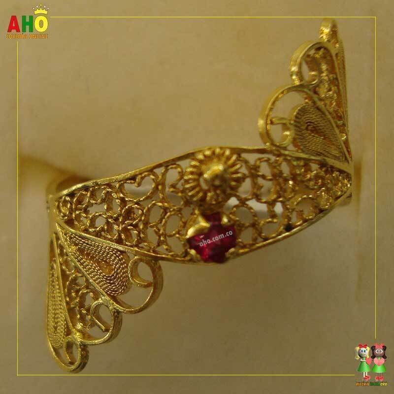 Anillo Filigrana Arte Chocoano Oro18k