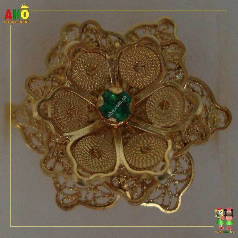 Anillo Filigrana Arte Chocoano Oro18k