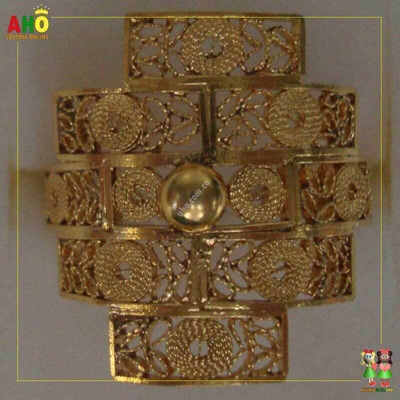 Anillo Filigrana Arte Chocoano Oro18k