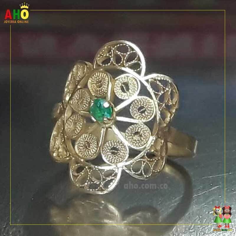 Anillo Filigrana Arte Chocoano Oro18k