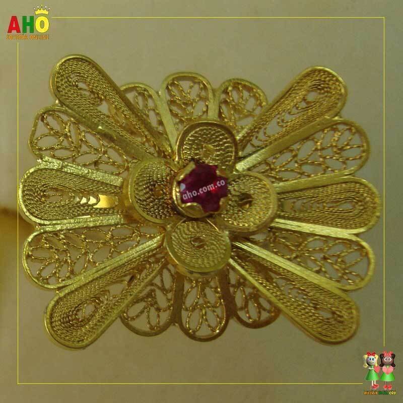 Anillo Filigrana Arte Chocoano Oro18k