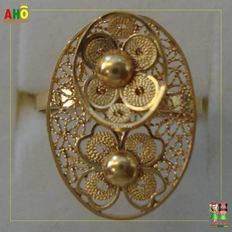 Anillo Filigrana Arte Chocoano Oro18k