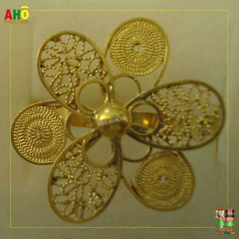 Anillo Filigrana Arte Chocoano Oro18k