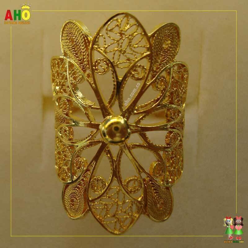 Anillo Filigrana Arte Chocoano Oro18k