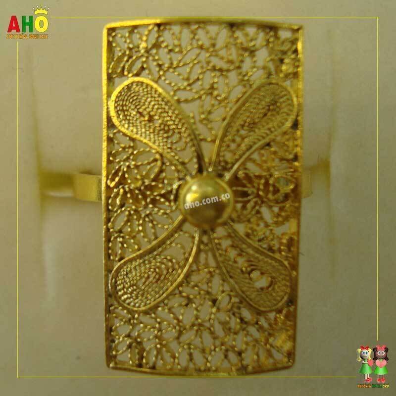 Anillo Filigrana Arte Chocoano Oro18k
