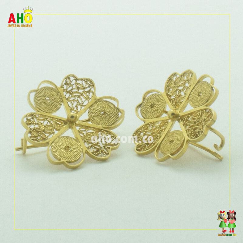 Aretes Filigrana Arte Chocoano Oro18k