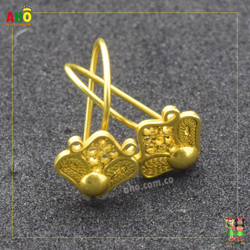 Aretes Filigrana Arte Chocoano Oro18k