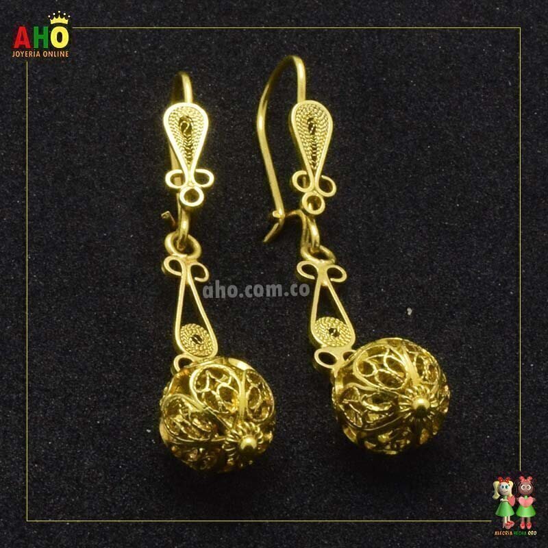 Aretes Filigrana Arte Chocoano Oro18k