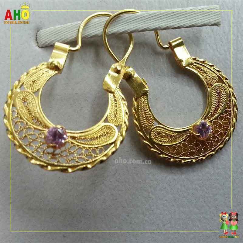 Aretes Filigrana Arte Chocoano Oro18k