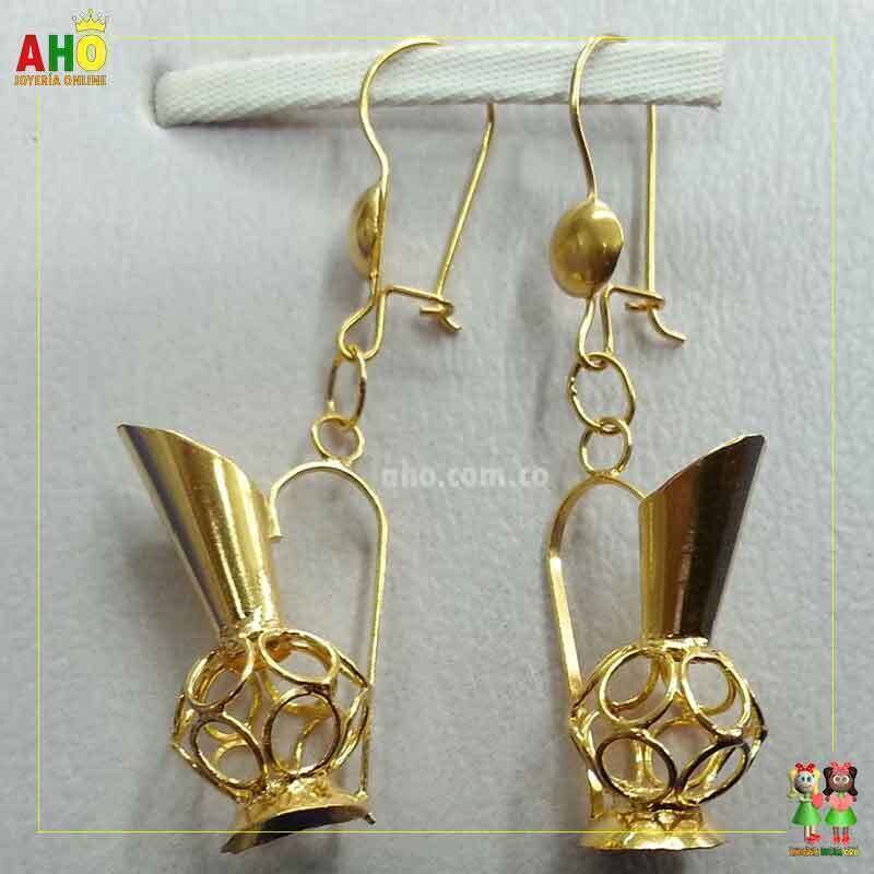 Aretes Filigrana Arte Chocoano Oro18k