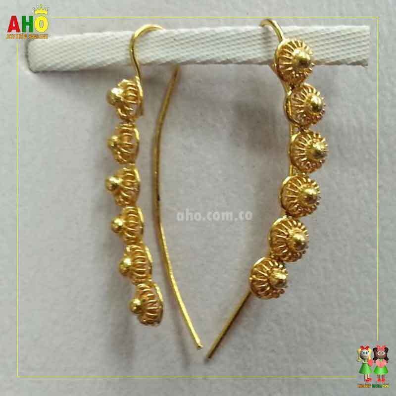 Aretes Filigrana Arte Chocoano Oro18k