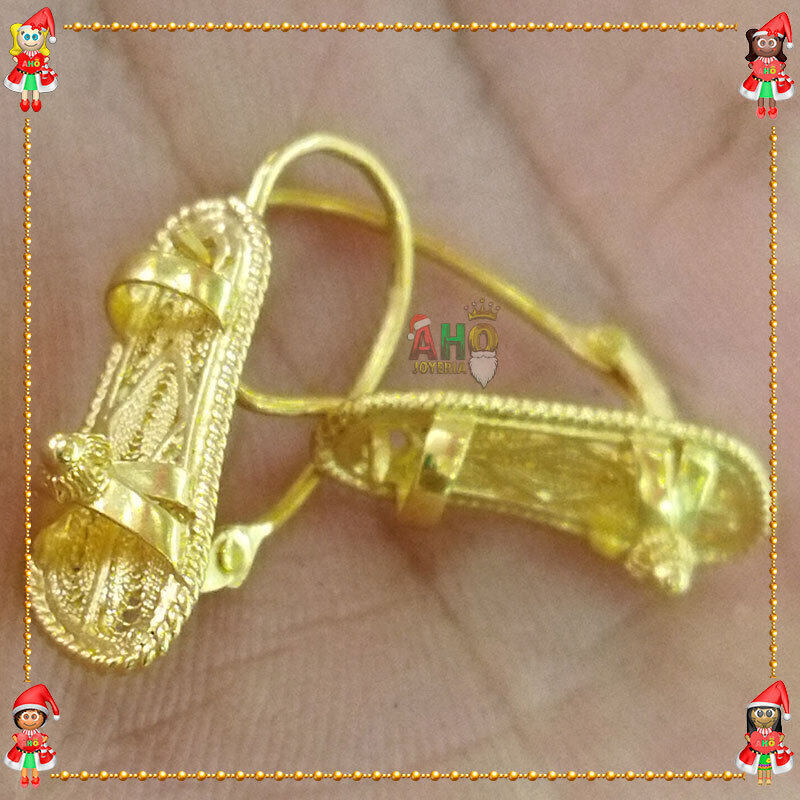 Aretes Filigrana Chanclas Oro18k