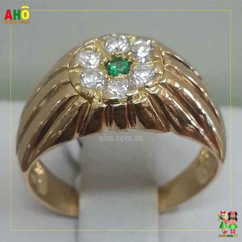 Anillo Piedra para hombre Oro18k