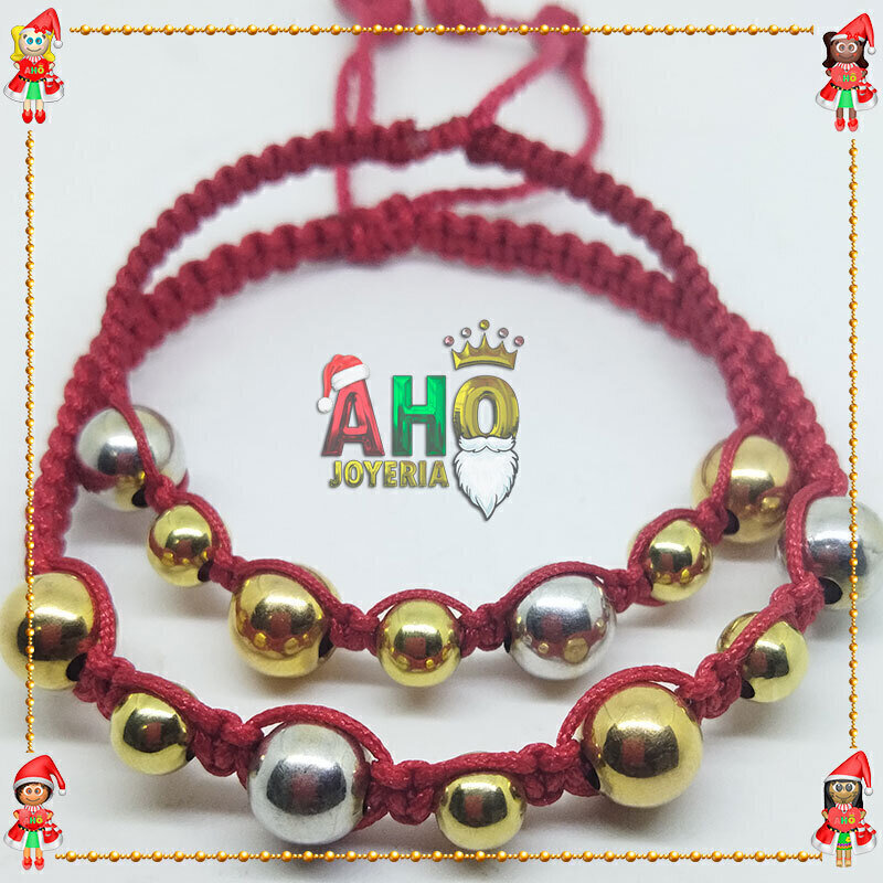 Pulseras Pareja Macrame Oro18k