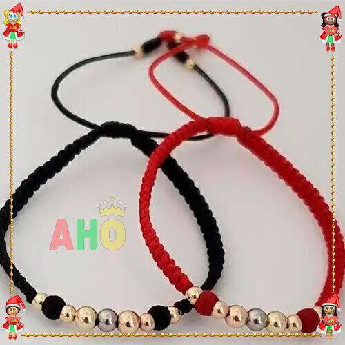 Pulseras Pareja Macrame Oro18k
