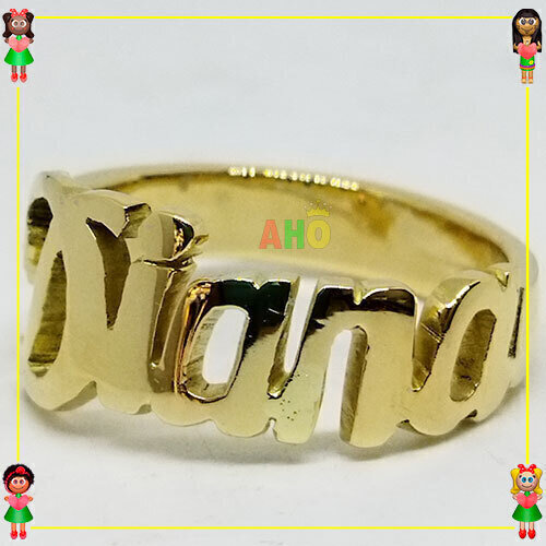 Anillo Nombre Diana Oro18k