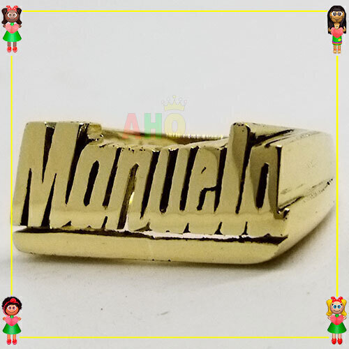 Anillo Nombre Manuela Oro18k