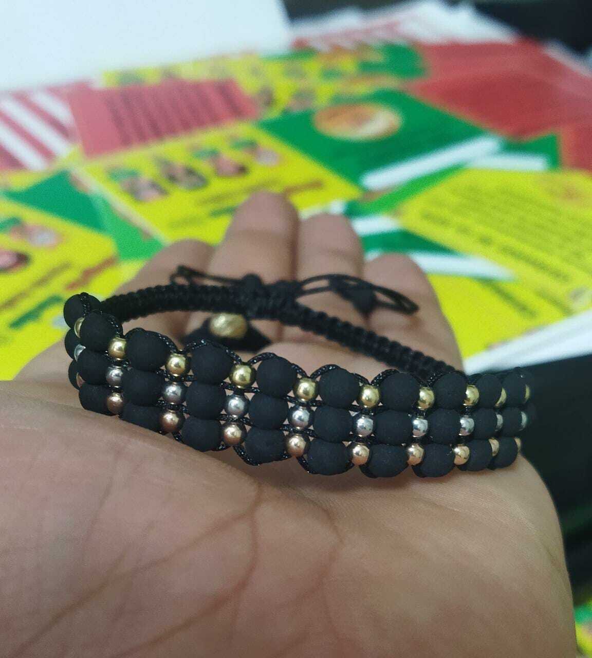 Pulsera Tejida Macrame Oro18k