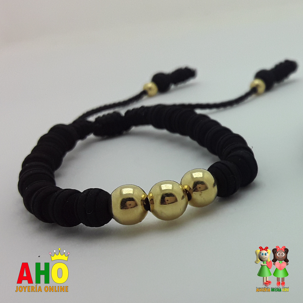 Pulsera Tejida Macrame Oro18k