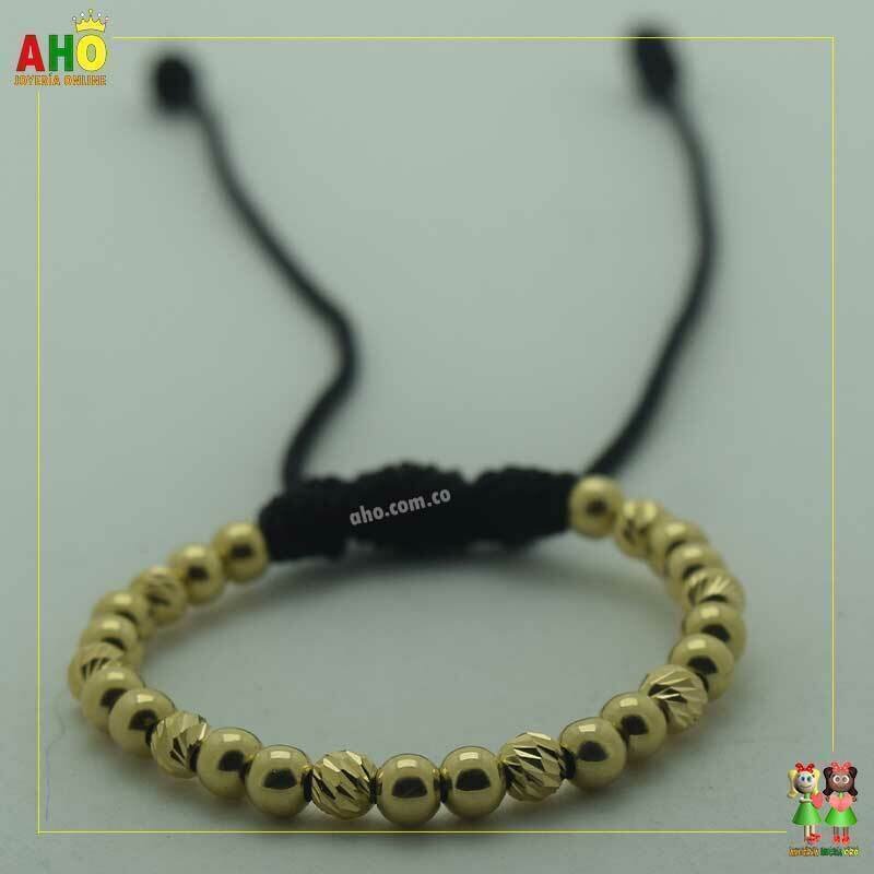 Pulsera Tejida Macrame Oro18k
