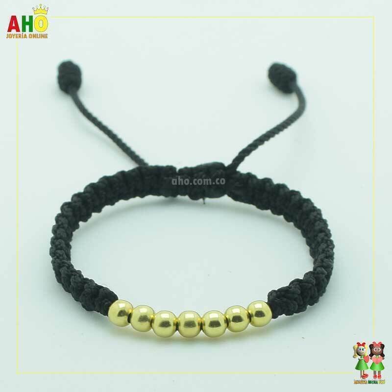 Pulsera Tejida Macrame Oro18k