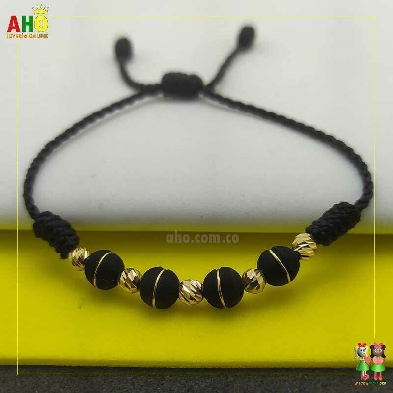 Pulsera Tejida Macrame Oro18k