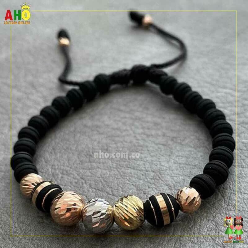 Pulsera Tejida Macrame Oro18k