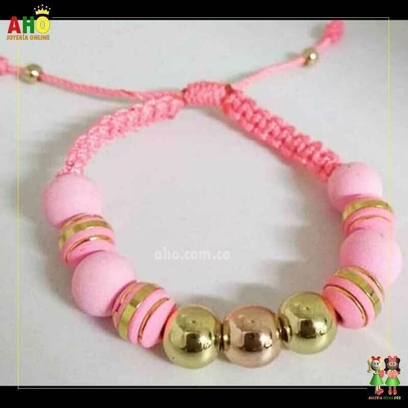 Pulsera Tejida Macrame Oro18k