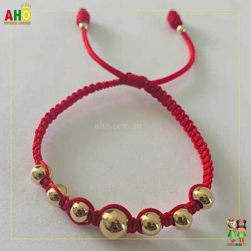 Pulsera Tejida Macrame Oro18k