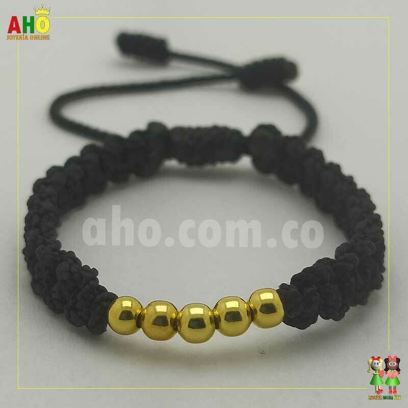 Pulsera Tejida Macrame Oro18k