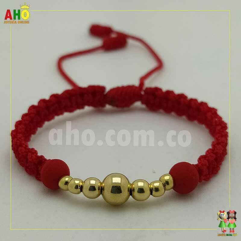 Pulsera Tejida Macrame Oro18k