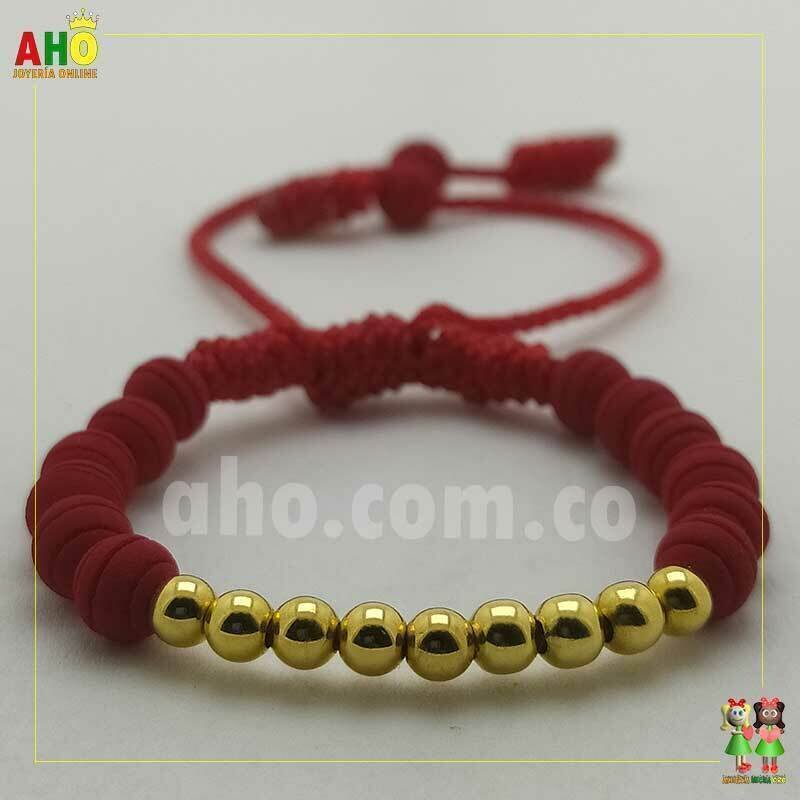 Pulsera Tejida Macrame Oro18k