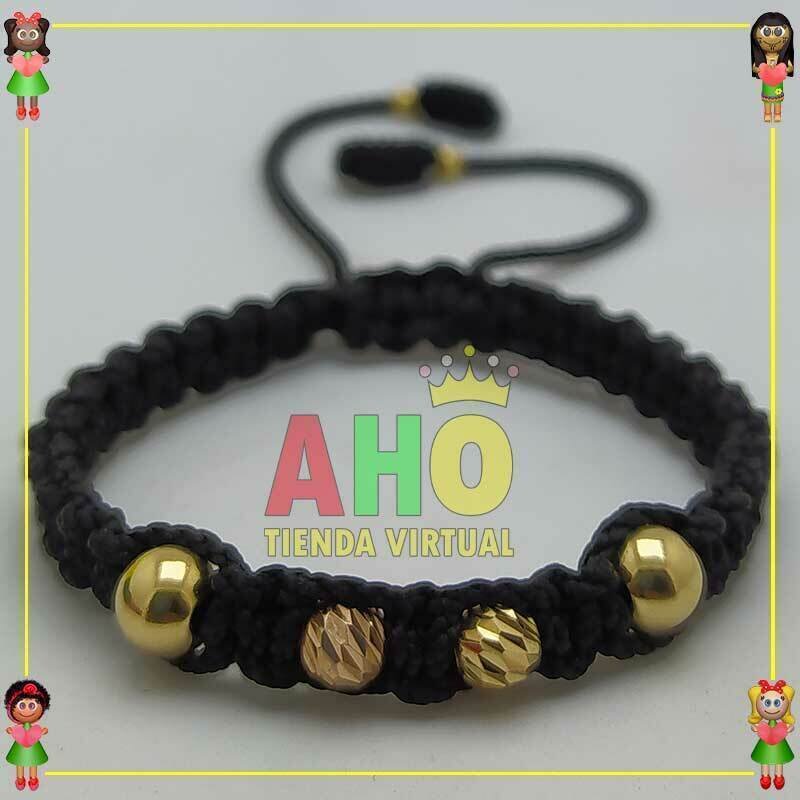 Pulsera Tejida Macrame Oro18k
