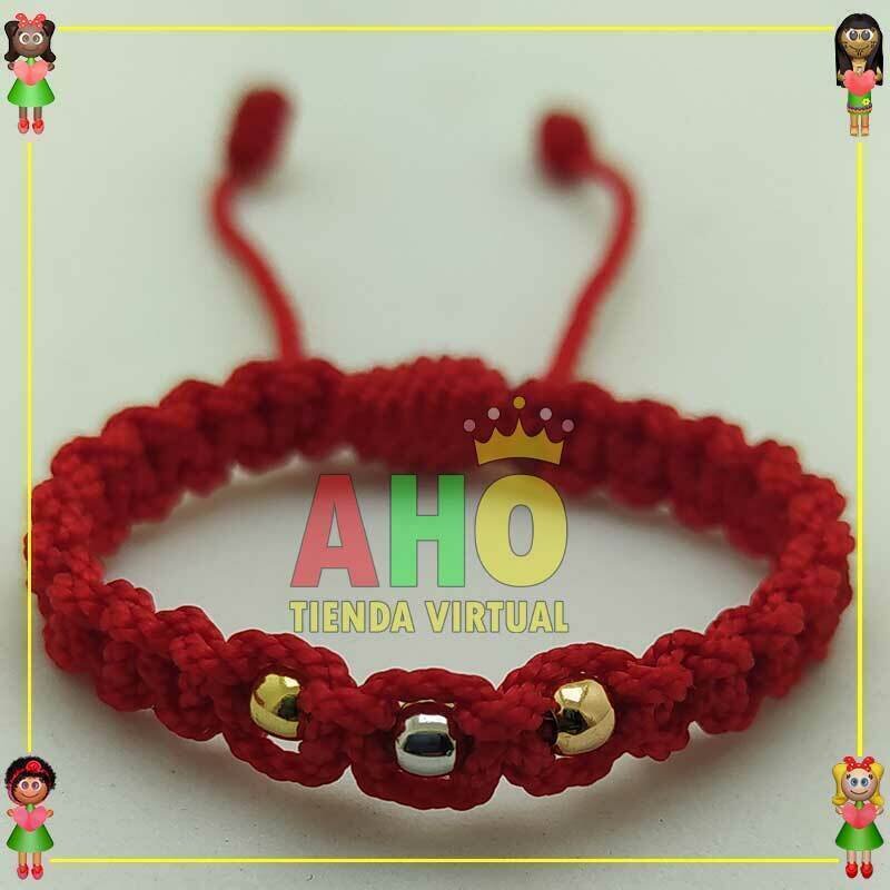 Pulsera Tejida Macrame Oro18k