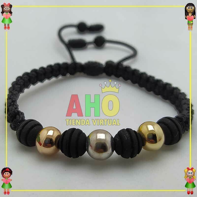 Pulsera Tejida Macrame Oro18k