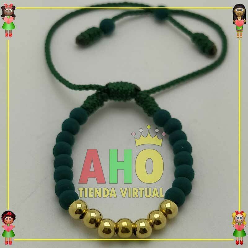 Pulsera Tejida Macrame Oro18k