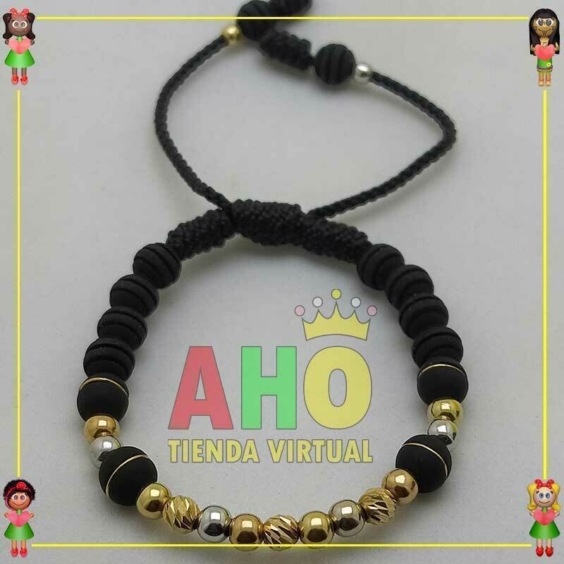 Pulsera Tejida Macrame Oro18k