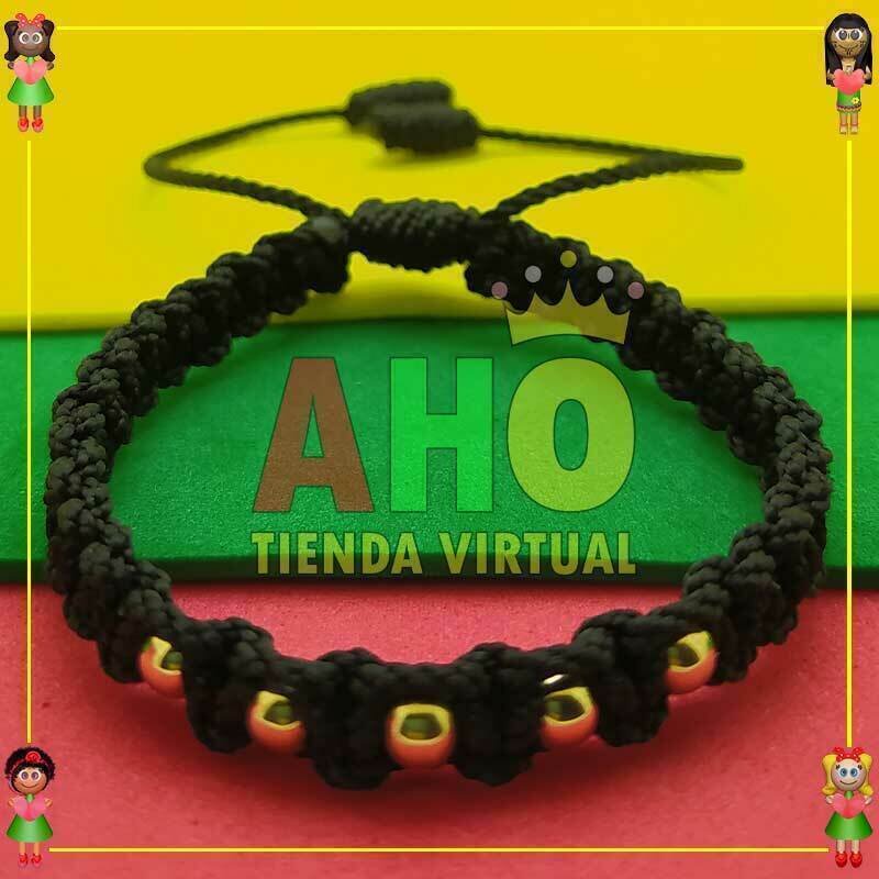 Pulsera Tejida Macrame Oro18k