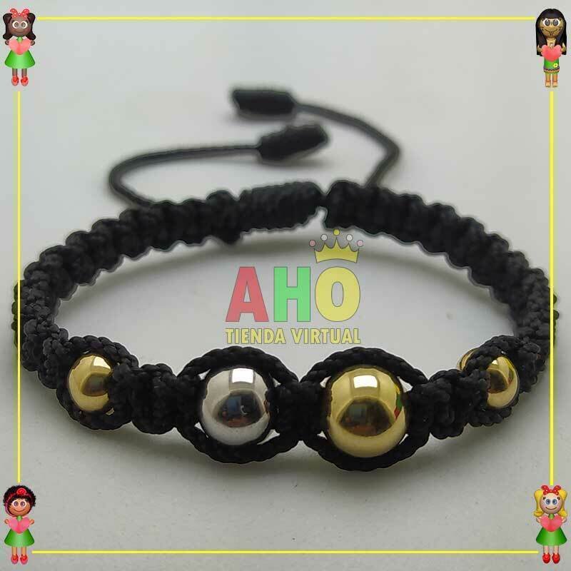 Pulsera Tejida Macrame Oro18k