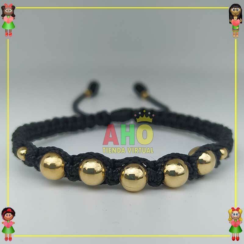 Pulsera Tejida Macrame Oro18k