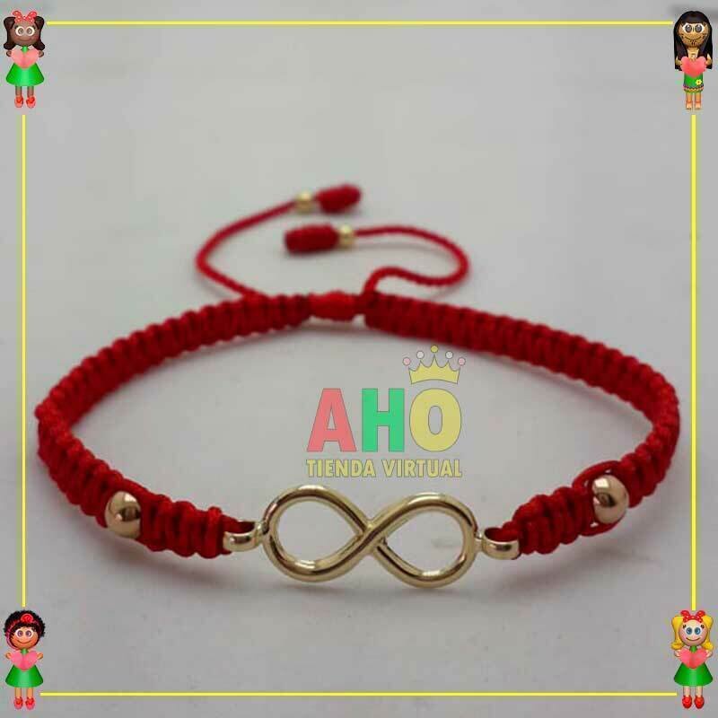 Pulsera Tejida Infinito Macrame Oro18k