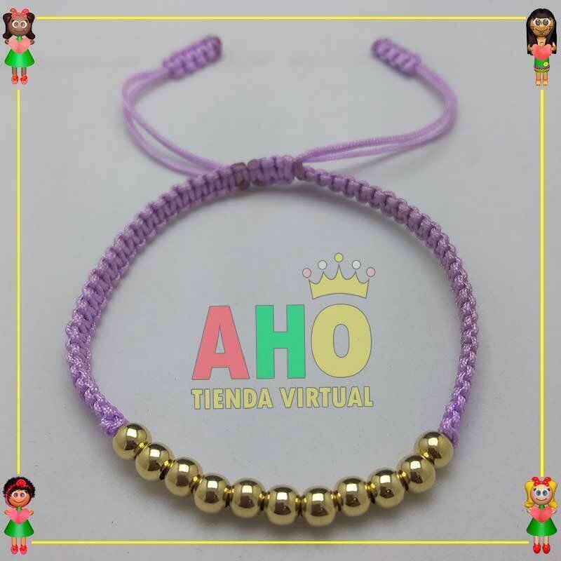 Pulsera Tejida Macrame Oro18k