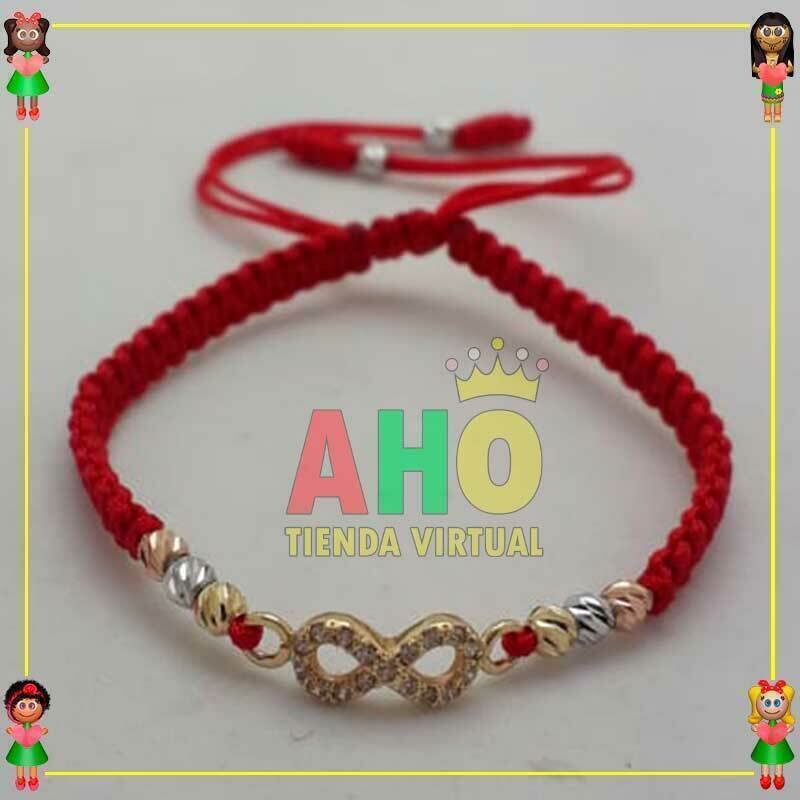 Pulsera Tejida Infinito Macrame Oro18k