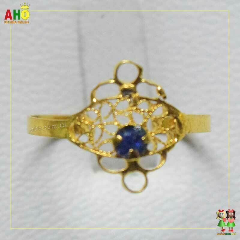 Anillo Filigrana Arte Chocoano Semi Tubo Oro18k