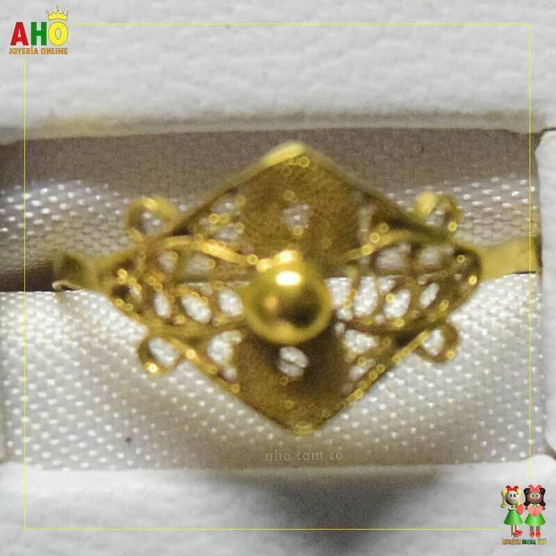 Anillo Filigrana Arte Chocoano Oro18k